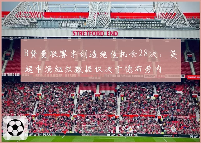B费曼联赛季创造绝佳机会28次，英超中场组织数据仅次于德布劳内